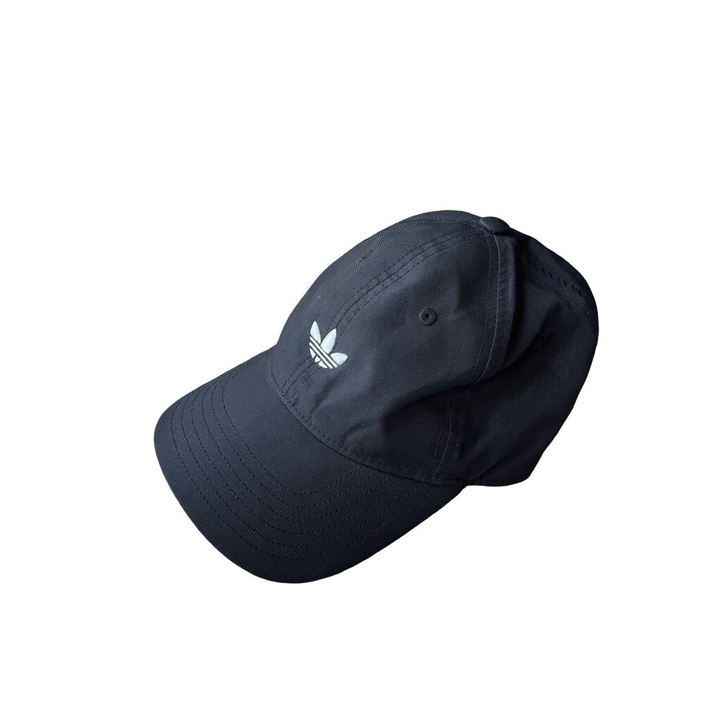 Adidas Originals Black Dad Hat Trefoil Logo Adjustable Strapback Cap - Picture 6 of 6